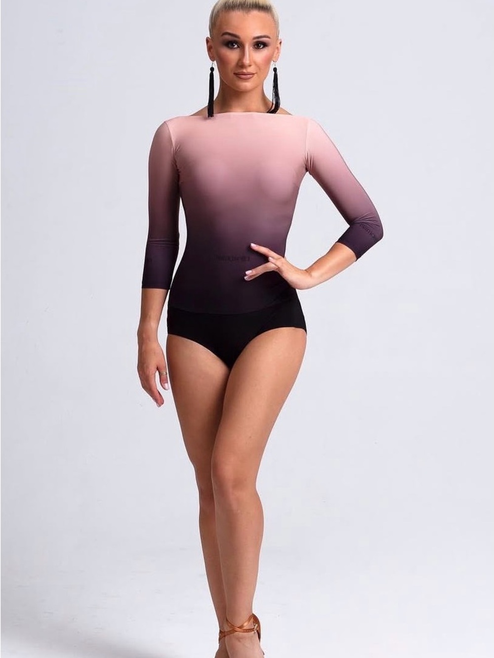 Prima Bella Ombré Ballroom Dance Leotard XS Practice Leotard